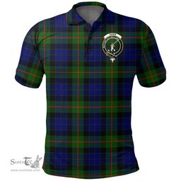 Scottish Gunn Modern Clan Tartan Polo Shirt - Crest Classic Scottish Plaid Tartan Plaid
