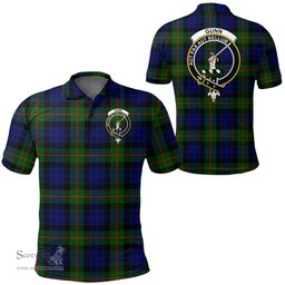 Scottish Gunn Modern Clan Tartan Polo Shirt - Crest Classic Scottish Plaid Tartan Plaid