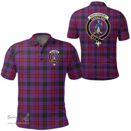Scottish Montgomery Modern Clan Tartan Polo Shirt - Crest Classic Scottish Plaid Tartan Plaid