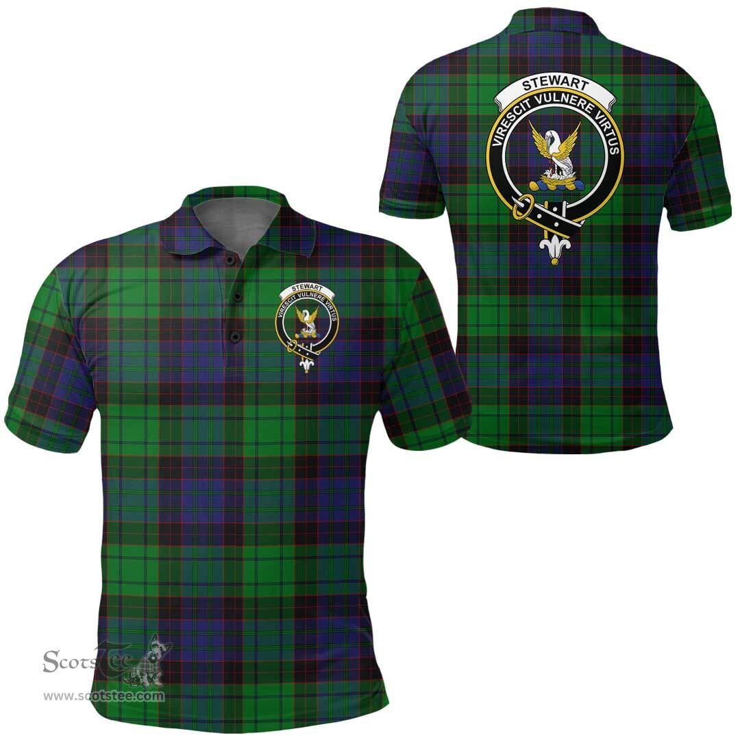 Scottish Stewart Old Modern Clan Tartan Polo Shirt - Crest Classic Scottish Plaid Tartan Plaid