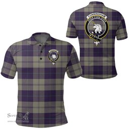 Scottish Cunningham Dress Blue Dancers Clan Tartan Polo Shirt - Crest Classic Scottish Plaid Tartan Plaid