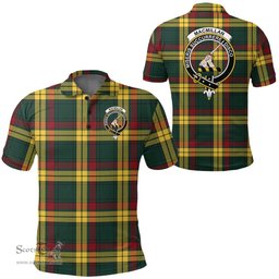 Scottish Macmillan Old Modern Clan Tartan Polo Shirt - Crest Classic Scottish Plaid Tartan Plaid