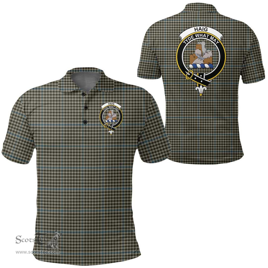 Scottish Haig Check Clan Tartan Polo Shirt - Crest Classic Scottish Plaid Tartan Plaid