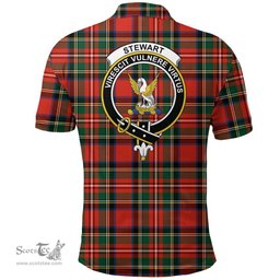 Scottish Stewart Royal Modern Clan Tartan Polo Shirt - Crest Classic Scottish Plaid Tartan Plaid
