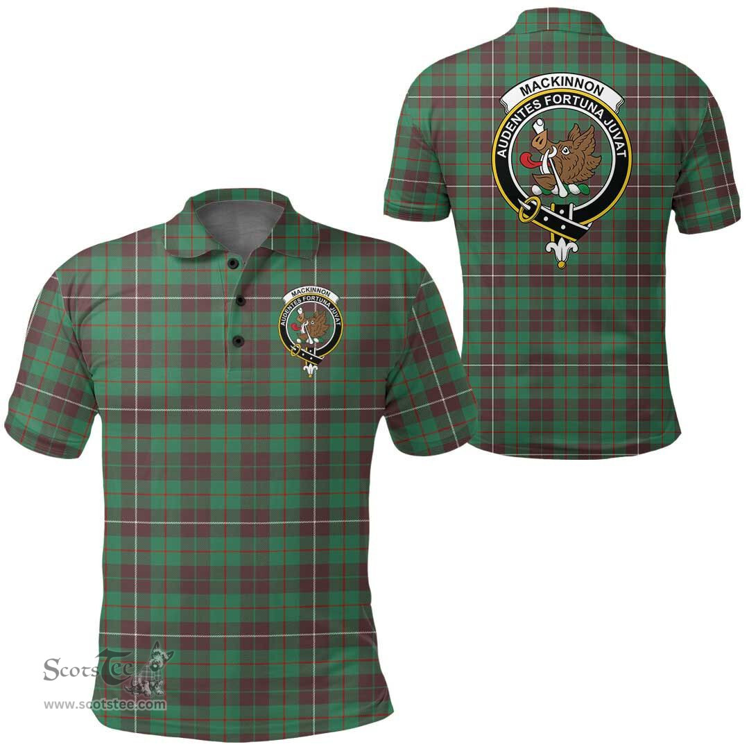Scottish Mackinnon Hunting Ancient Clan Tartan Polo Shirt - Crest Classic Scottish Plaid Tartan Plaid