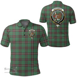 Scottish Mackinnon Hunting Ancient Clan Tartan Polo Shirt - Crest Classic Scottish Plaid Tartan Plaid