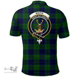 Scottish Keith Modern Clan Tartan Polo Shirt - Crest Classic Scottish Plaid Tartan Plaid