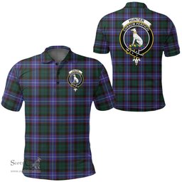 Scottish Hunter Modern Clan Tartan Polo Shirt - Crest Classic Scottish Plaid Tartan Plaid