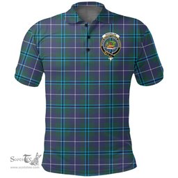 Scottish Douglas Modern Clan Tartan Polo Shirt - Crest Classic Scottish Plaid Tartan Plaid