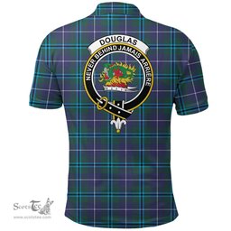 Scottish Douglas Modern Clan Tartan Polo Shirt - Crest Classic Scottish Plaid Tartan Plaid