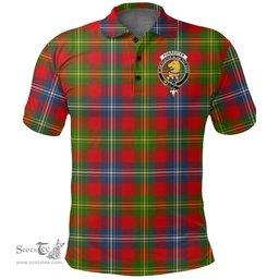 Scottish Forrester Clan Tartan Polo Shirt - Crest Classic Scottish Plaid Tartan Plaid