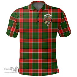 Scottish Pollock Modern Clan Tartan Polo Shirt - Crest Classic Scottish Plaid Tartan Plaid