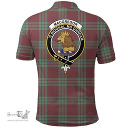 Scottish Macgregor Hunting Ancient Clan Tartan Polo Shirt - Crest Classic Scottish Plaid Tartan Plaid