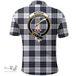 Scottish Macrae Dress Modern Clan Tartan Polo Shirt - Crest Classic Scottish Plaid Tartan Plaid