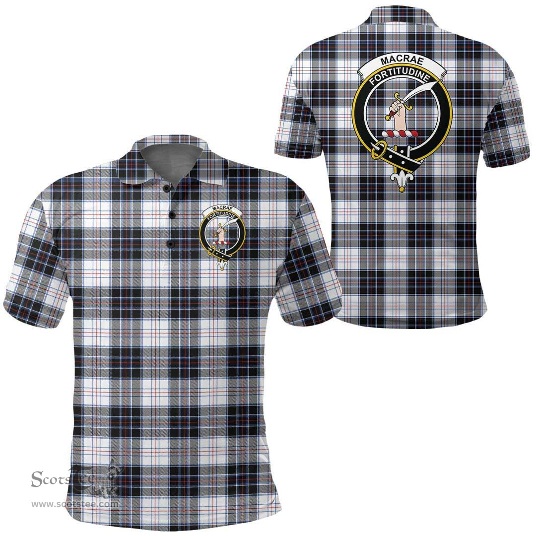 Scottish Macrae Dress Modern Clan Tartan Polo Shirt - Crest Classic Scottish Plaid Tartan Plaid