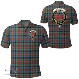 Scottish Macduff Hunting Ancient Clan Tartan Polo Shirt - Crest Classic Scottish Plaid Tartan Plaid
