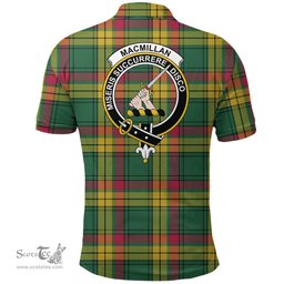 Scottish Macmillan Old Ancient Clan Tartan Polo Shirt - Crest Classic Scottish Plaid Tartan Plaid
