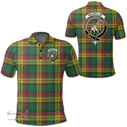 Scottish Macmillan Old Ancient Clan Tartan Polo Shirt - Crest Classic Scottish Plaid Tartan Plaid