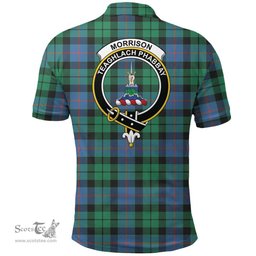 Scottish Morrison Ancient Clan Tartan Polo Shirt - Crest Classic Scottish Plaid Tartan Plaid
