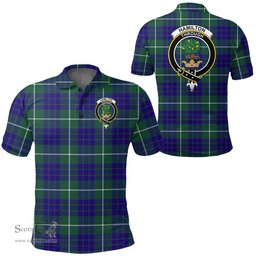 Scottish Hamilton Hunting Modern Clan Tartan Polo Shirt - Crest Classic Scottish Plaid Tartan Plaid