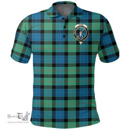 Scottish Gunn Ancient Clan Tartan Polo Shirt - Crest Classic Scottish Plaid Tartan Plaid