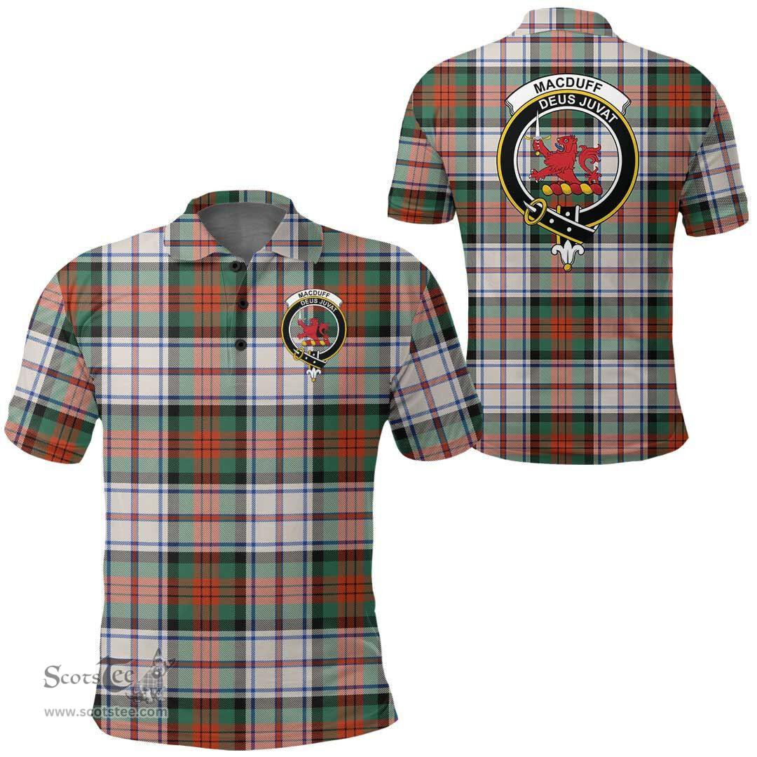 Scottish Macduff Dress Ancient Clan Tartan Polo Shirt - Crest Classic Scottish Plaid Tartan Plaid