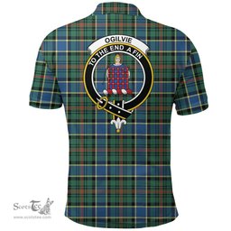 Scottish Ogilvie Hunting Modern Clan Tartan Polo Shirt - Crest Classic Scottish Plaid Tartan Plaid