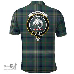 Scottish Kennedy Modern Clan Tartan Polo Shirt - Crest Classic Scottish Plaid Tartan Plaid