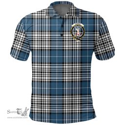 Scottish Napier Modern Clan Tartan Polo Shirt - Crest Classic Scottish Plaid Tartan Plaid