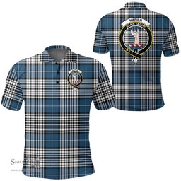 Scottish Napier Modern Clan Tartan Polo Shirt - Crest Classic Scottish Plaid Tartan Plaid