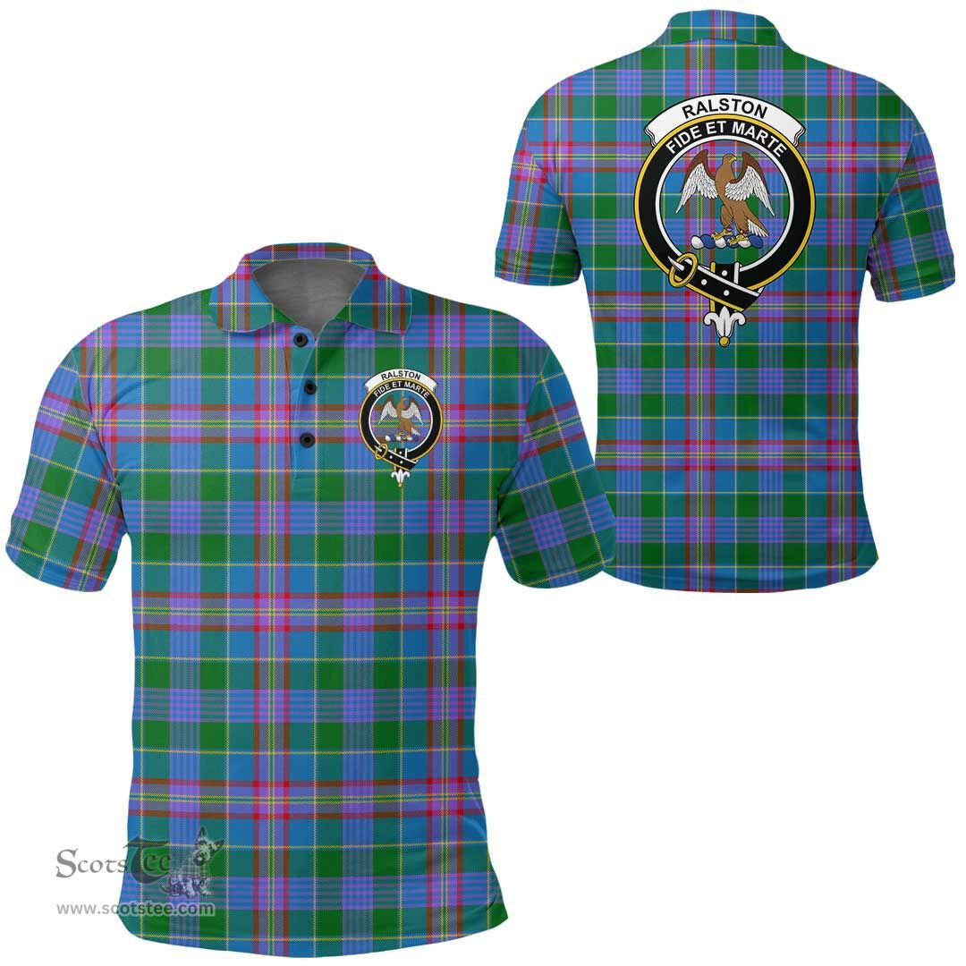Scottish Ralston Clan Tartan Polo Shirt - Crest Classic Scottish Plaid Tartan Plaid