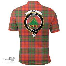 Scottish Grant Ancient Clan Tartan Polo Shirt - Crest Classic Scottish Plaid Tartan Plaid