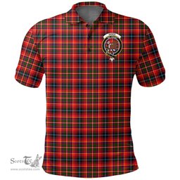 Scottish Innes Modern Clan Tartan Polo Shirt - Crest Classic Scottish Plaid Tartan Plaid