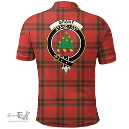 Scottish Grant Weathered Clan Tartan Polo Shirt - Crest Classic Scottish Plaid Tartan Plaid
