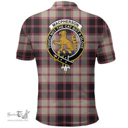 Scottish Macpherson Hunting Ancient Clan Tartan Polo Shirt - Crest Classic Scottish Plaid Tartan Plaid