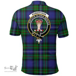 Scottish Robertson Hunting Modern Clan Tartan Polo Shirt - Crest Classic Scottish Plaid Tartan Plaid