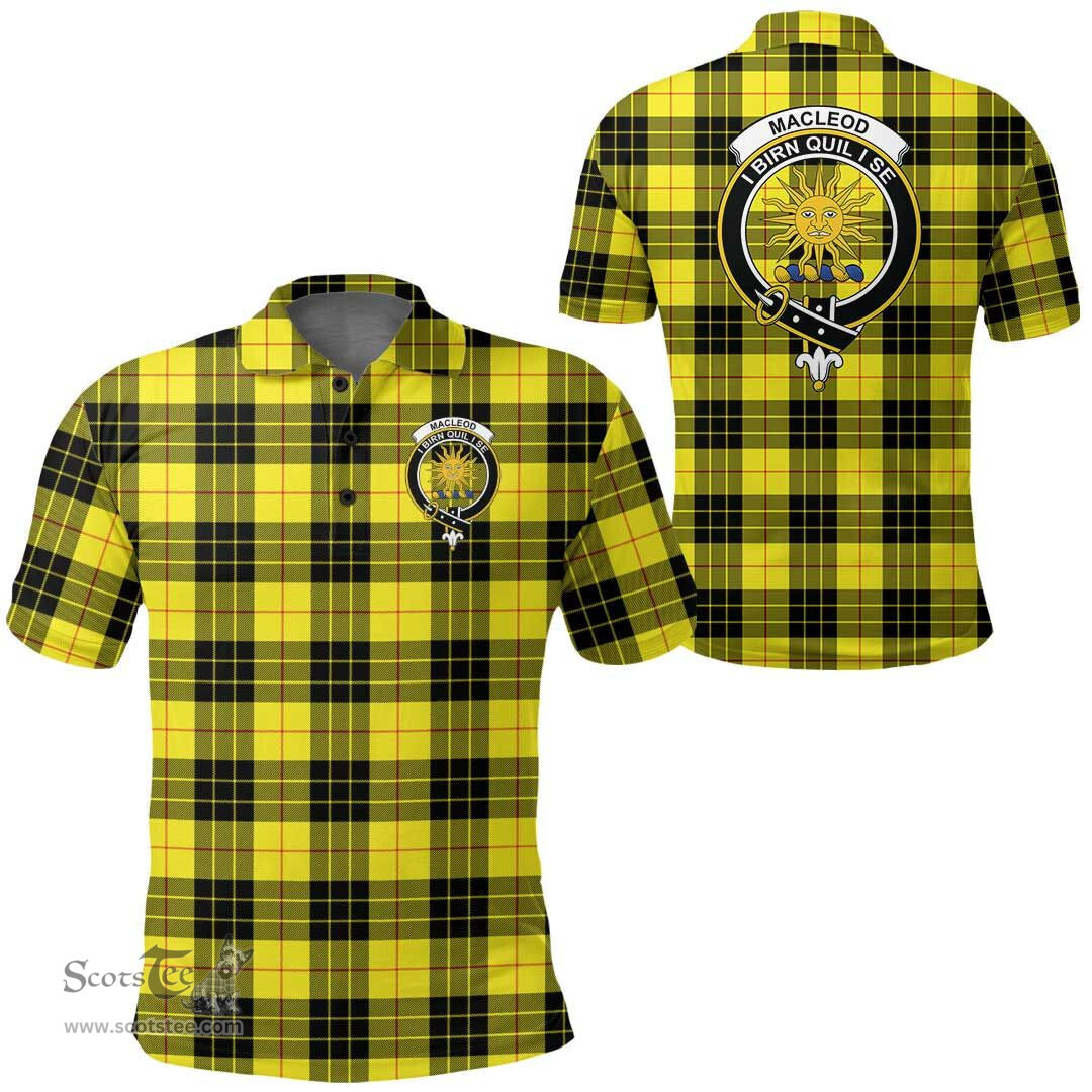 Scottish Macleod Of Lewis Modern Clan Tartan Polo Shirt - Crest Classic Scottish Plaid Tartan Plaid
