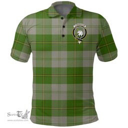 Scottish Cunningham Dress Green Dancers Clan Tartan Polo Shirt - Crest Classic Scottish Plaid Tartan Plaid