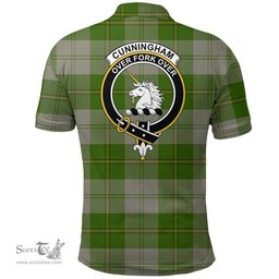 Scottish Cunningham Dress Green Dancers Clan Tartan Polo Shirt - Crest Classic Scottish Plaid Tartan Plaid