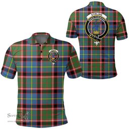 Scottish Stirling & Bannockburn District Clan Tartan Polo Shirt - Crest Classic Scottish Plaid Tartan Plaid
