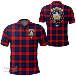 Scottish Maclachlan Modern Clan Tartan Polo Shirt - Crest Classic Scottish Plaid Tartan Plaid