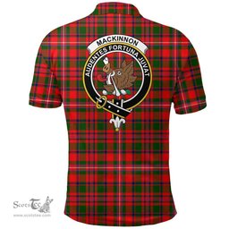Scottish Mackinnon Modern Clan Tartan Polo Shirt - Crest Classic Scottish Plaid Tartan Plaid