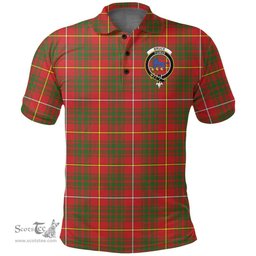 Scottish Bruce Modern Clan Tartan Polo Shirt - Crest Classic Scottish Plaid Tartan Plaid