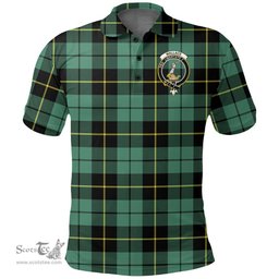 Scottish Wallace Hunting Ancient Clan Tartan Polo Shirt - Crest Classic Scottish Plaid Tartan Plaid