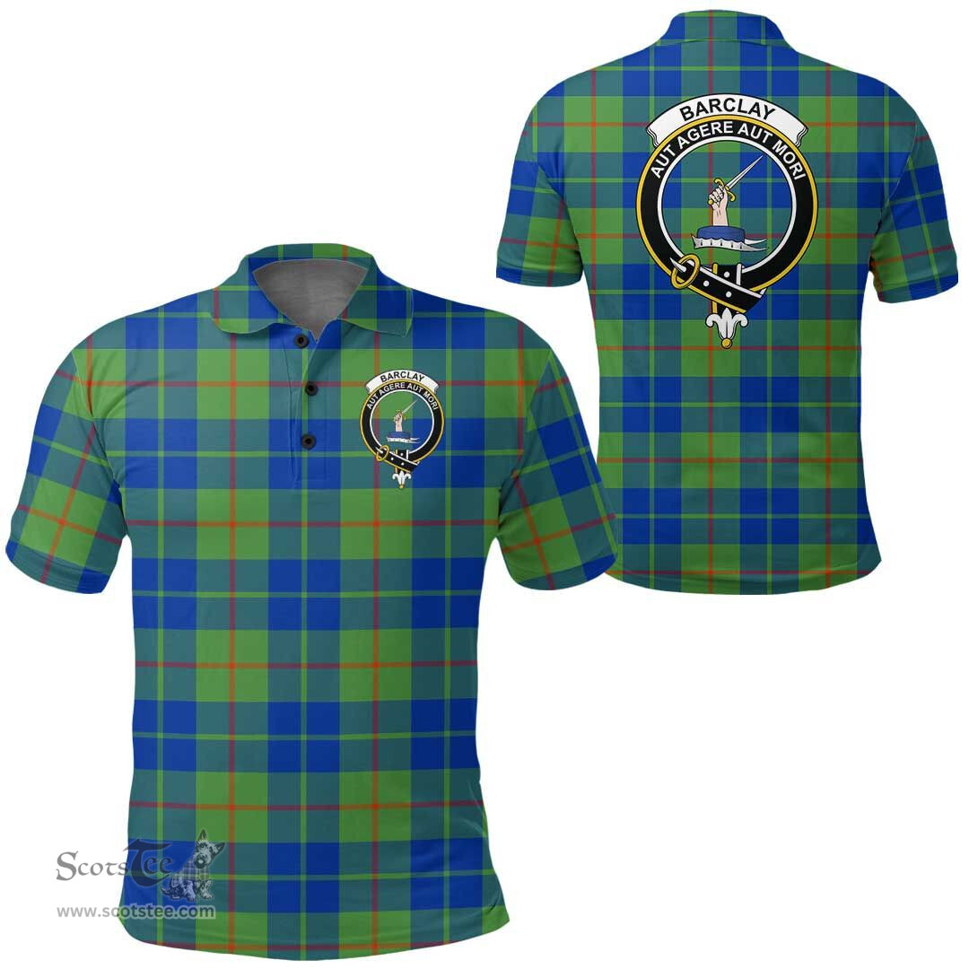 Scottish Barclay Hunting Ancient Clan Tartan Polo Shirt - Crest Classic Scottish Plaid Tartan Plaid