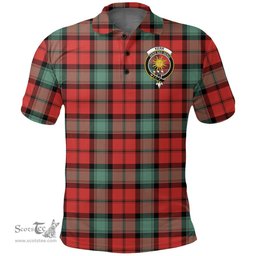 Scottish Kerr Ancient Clan Tartan Polo Shirt - Crest Classic Scottish Plaid Tartan Plaid