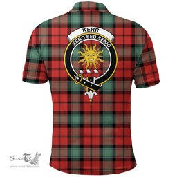 Scottish Kerr Ancient Clan Tartan Polo Shirt - Crest Classic Scottish Plaid Tartan Plaid