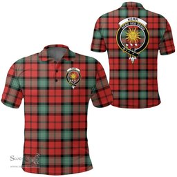 Scottish Kerr Ancient Clan Tartan Polo Shirt - Crest Classic Scottish Plaid Tartan Plaid