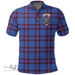 Scottish Elliot Modern Clan Tartan Polo Shirt - Crest Classic Scottish Plaid Tartan Plaid