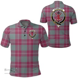 Scottish Crawford Ancient Clan Tartan Polo Shirt - Crest Classic Scottish Plaid Tartan Plaid